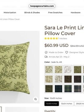 Sara Le Print Linen Accent Pillow Covers set of 2